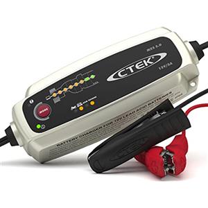 CTEK MXS 5.0, Caricabatterie 12V 5A, con Compensazione della Temperatura Integrata, Caricabatterie Auto e Moto, Caricabatterie Intelligente, Manutentore della Batteria con Modalità Ricondizionamento