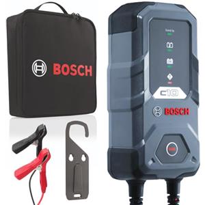 Bosch C10 Caricabatterie per Auto - 12 V / 3,5 A, con Carica di Mantenimento - Per Batterie al Piombo-Acido, AGM, GEL, EFB e SLI da 12 V