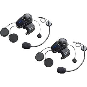 Sena SMH10D-11 Auricolare e Interfono Bluetooth per Moto con Kit Microfono Universale, Confezione Doppia, 2 pezzi
