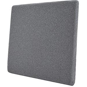 Amazon Basics Cuscino per seduta, in memory foam, colore grigio, 37.6 x 38 x 3 cm, quadrato