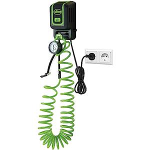 Slime 40070-95 Compressore per Tutti i Tipi di Gomme, Stazione di Gonfiaggio da Garage, Compressore da 120 V da Parete, per Gomme Auto e Bici, Gonfiabili, Palloni