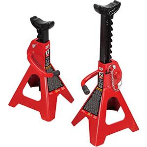 BIG RED T42002A Torin Steel Jack Stand: Doppio Blocco, capacità 2 TON (1,8 kg), Rosso, 1 Paio