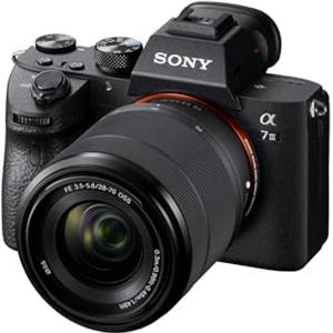 Sony Alpha 7 III Fotocamera full frame con obiettivo 28-70 mm - 24,2 MP, video 4K, autofocus veloce da 0,02 s, scatto continuo da 10 fps, stabilizzazione a 5 assi, ideale per foto e video