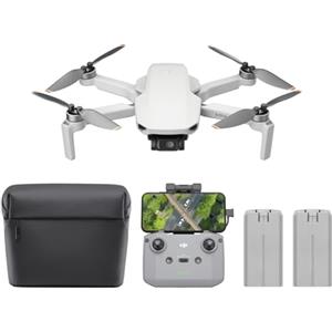 DJI Mini 4K Camera Drone Combo, drone per adulti, fotocamera 4K UHD, < 249 g, stabilizzatore 3 assi, trasmissione video 10 km, return automatico, 2 batterie per tempo di volo fino a 62 minuti