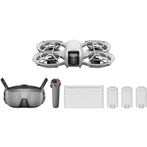 DJI Neo Combo Motion Fly More, mini drone con fotocamera UHD 4K per adulti, 135g drone che vola da solo e ti segue, decollo dalla mano, tracciamento del soggetto, con RC Motion 3 e 3 batterie