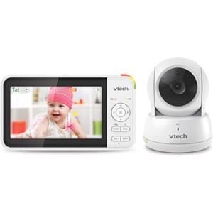 VTech VM924 Video Baby Monitor with Camera, 5 Inch LCD Display, 31 Hours Battery Life, Night Vision, 300 Metre Range, Pan Tilt Zoom, Lullabies, Soothing Sounds, Temperature Sensor
