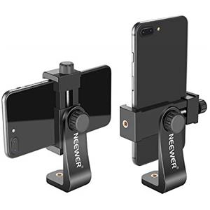 Neewer Supporto per Smartphone Staffa Orizzontale Verticale Adattatore con Filettatura 1/4", Clip per Cellulare Compatibile con iPhone 15 14 13 Pro Plus Max Mini Galaxy S20+/S20, Huawei P40 Pro, ecc.