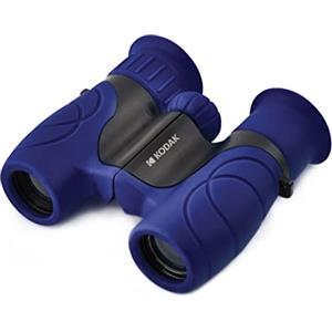 KODAK Binocolo per Bambini BCS100 - Binocolo Compatto per Bambini, Gomma Morbida, Ergonomico, Cinturino e Custodia di Trasporto Inclusi, Ingrandimento 8x - Blu