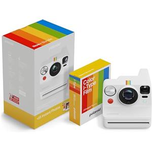 Polaroid - NOW+ Gen3 - Fotocamera istantanea Bluetooth Connected - Pacchetto fotocamera + pellicola a colori (16 foto) Bianco (6563)