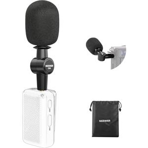 NEEWER Mini Microfono Omnidirezionale con TRS 3,5mm per Fotocamera DSLR Registratore per Vlog Podcast Intervista, Compatibile con Rode Wireless GO II DJI Mic CM28 CM31 Trasmettitore, CM4