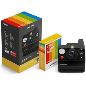 Polaroid - NOW+ Gen3 - Fotocamera istantanea Bluetooth Connected - Pacchetto fotocamera + pellicola a colori (16 foto) Nero (6562)
