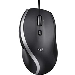 Logitech M500s Mouse con cavo con scorrimento iperveloce avanzato e inclinazione, pulsanti personalizzabili, tracciamento di precisione, regolazione DPI e funzionalità USB plug-and-play - Grigio