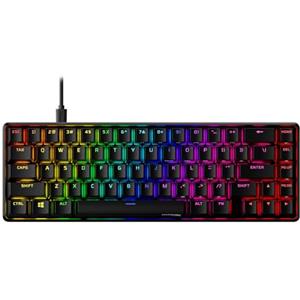 HyperX Alloy Origins 65, Tastiera Meccanica da Gaming Cablata, Illuminazione RGB, Telaio in Alluminio, 80 Milioni di Pressioni Garantite, Cavo USB-C, 3 Dispositivi Collegabili, Layout Inglese, Nera