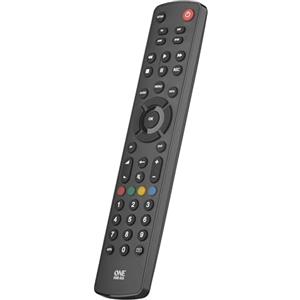 One For All Telecomando universale Contour 4 per TV, controllo di 4 dispositivi, set top box TV/Smart TV, DVD, Blu-ray e dispositivi audio, garantito per funzionare con tutte le marche del produttore, URC1240