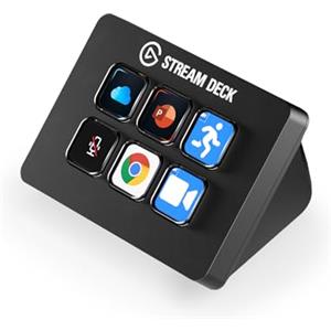 Elgato Stream Deck Mini Individuale Controllo Creazione di Contenuti in Diretta con 6 Tasti LCD Personalizzabili, per Windows 10 e MacOS 10.13 o Successivi, Nero