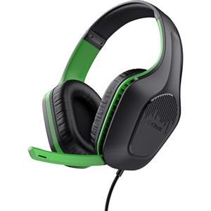 Trust Gaming GXTrust 415X Zirox Cuffie Gaming Leggere per Xbox Series X/S con Driver da 50 mm, Jack Audio 3.5 mm, Cavo 1,2 m, Archetto Regolabile, Cuffie con Microfono Over-Ear - Nero/Verde