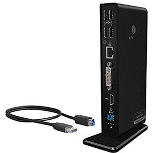 ICY BOX Docking Station USB 3.0 / USB-C (11-in-1) con 1x HDMI & 1x DVI, 6x USB 3.0 HUB, Gigabit Ethernet, DisplayLink, Dock Universale, IB-DK2241AC