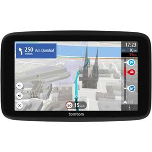 TomTom Navigatore per auto GO Navigator (ampio schermo da 6", info sul traffico in tempo reale, 12 mesi di avvisi autovelox, mappe Europa, aggiornamenti Wi-Fi, servizi Premium, supporto magnetico)