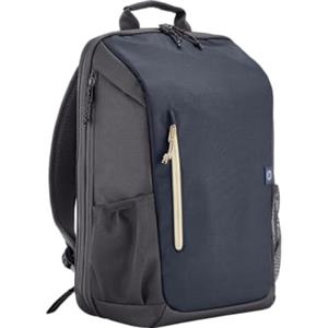 HP Travel, Zaino per Notebook da 15.6", Creato con Materiale Riciclato, Scomparto per Computer e Tablet, Tasche Interne Imbottite, Impermeabile, 18 Litri Espandibili fino a 21, Blu Scuro