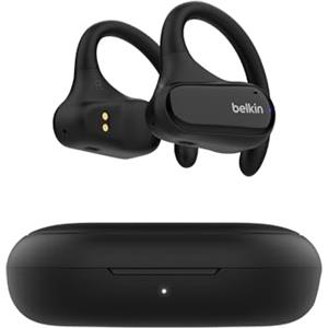 Belkin SoundForm ClearFit Auricolari Wireless Open-Ear Sportivi e Leggeri, Auricolari Bluetooth Resistenti all'Acqua (IPX5), Cuffie Wireless per Escursionismo, Ciclismo, Corsa e Altro, Nero