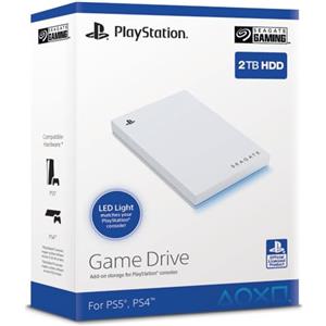 Seagate Game Drive för PS4/PS5 2TB, Extern HDD, USB 3.0, Officiellt Licensierad, Blå LED, inkl. 2 veckor PlayStation+ (STLV2000202)