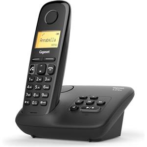 Gigaset A270A - Telefono Portatile con Segreteria - Vivavoce - Display Grafico - cordless semplice da usare, Nero [Versione Italiana]