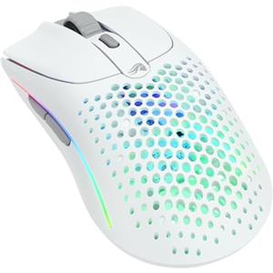 Glorious Gaming Model O 2 Wireless Mouse da gaming - Wireless 2,4 GHz e Bluetooth ibrido, superleggero 68 g, batteria durevole, sensore 26.000, RGB, ambidestro, 6 tasti, piedini in PTFE - Bianco
