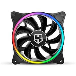 NOX XTREME PRODUCTS Hummer X-FAN - NXHUMMERXFAN - Ventilatore PC 120 mm, doppio anello LED ARGB Rainbow, ultra silenzioso con cuscinetti in gomma antivibrazione, grande flusso d'aria, 3 pin