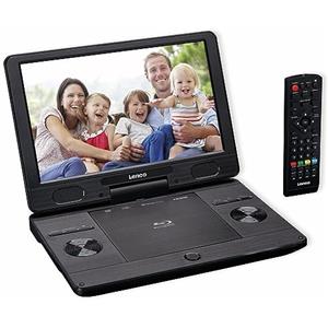 Lenco BRP-1150 Lettore DVD portatile Blu-Ray - Schermo TFT girevole da 11,5" con 1024 x 600 Pixel - Batteria integrata - con adattatore di alimentazione e auto - ingresso USB - AV-Out - HDMI - Nero