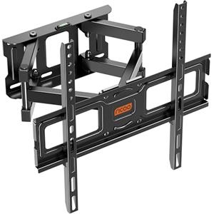 RICOO Supporto TV parete S5244 32"-55" pollici 81-140 cm Staffa televisore Girevole Inclinabile Porta televisione universale VESA 200 x 200-400 x 400 Nero