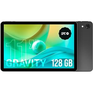 SPC Gravity - Tablet 11 pollici HD grigio | Octa-Core, 4 GB di RAM e 128 GB di memoria espandibile | Durata della batteria di 7 ore con ricarica inversa | WiFi Dual Band e Android 14