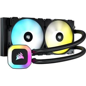 CORSAIR H100 RGB Raffreddatore per CPU a Liquido - 240 mm AIO - Ventole SP120 RGB ELITE - Adatto a Intel LGA 1200/115X/2066, AMD AM4 - Adattatore ARGB per Scheda Madre Incluso - Nero