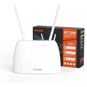 Tenda 4G09 Router 4G+ Cat 6 fino a 300 Mbps, Router WiFi Dual-Band AC1200Mbps, Porta LAN/WAN Gigabit, router WiFi con SIM, Plug&Play, Senza configurazione