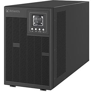 Atlantis A03-OP3002P PRO UPS OnLine Gruppo di Continuità Server Doppia conversione Onda Sinusoidale Pura 3000VA 2700W, Tower display LCD, USB, seriale RS-232, 4 uscite IEC, slot SNMP, 6x12V-9Ah