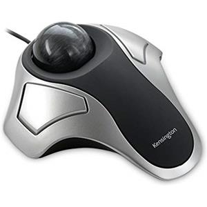Kensington 64327Eu Trackball Orbit, Mouse Ergonomico Cablato con Trackball, per Pc, Mac E Windows, Design Ambidestro, Tracciamento Ottico & Sfera da 40 Mm, Argento