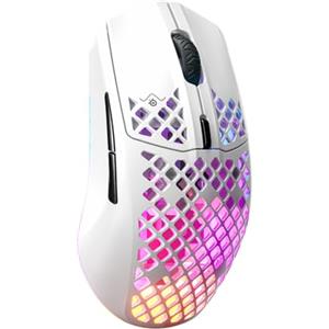 SteelSeries Aerox 3 Wireless - Mouse da gioco RGB traforato - Design ultraleggero e resistente all'acqua - Sensore ottico TrueMove Air da 18K DPI - Snow