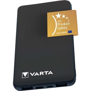 VARTA Power Bank 10000mAh, Batteria Esterna Power on Demand con 4 porte (1x Micro USB, 2x USB A, 1x USB C), compatibile con tablet & smartphone, pacco di stoccaggio in imballaggio ecologico