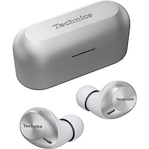 Technics EAH-AZ40M2ES Auricolari Wireless con Noise Cancelling, Bluetooth Multipoint 3 Dispositivi, Confortevoli Auricolari In-Ear, Cuffie con Microfono Integrato, Adattabili,Argento