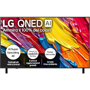 LG QNED AI QNED84 TV 65 pollici, Smart TV 4K, Processore α7 Gen8, Dynamic QNED Color, Design Ultra Slim, webOS con AI e telecomando puntatore AI, Gaming con VRR 4K@60Hz, 65QNED84A6C 2025