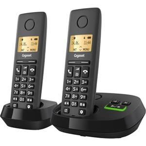 Gigaset PURE 120A Duo - Due cordless con Segreteria - Display Illuminato, Nero Antracite [Compatibile in IT, DE, FR, NL, BE, CHE, AUT]
