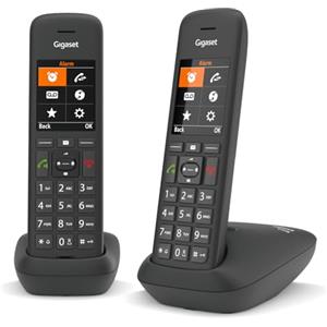 Gigaset C575 Duo - Due Telefoni - Display a colori TFT - moderna interfaccia utente - Funzione Sveglia - Vivavoce, Nero [Versione Italiana]