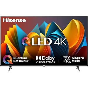 Hisense TV 55" QLED 4K 55E77NQ, Smart TV VIDAA U7, Dolby Vision, HDR 10+, Game Mode Plus, Dolby Atmos, Alexa Built-in, VIDAA Voice, Tuner DVB-T2/S2 HEVC 10, lativù 4K