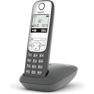 Gigaset AS485 - Telefono Cordless - Vivavoce - Numeri grandi sul display - Tastiera Illuminata - Risparmio energetico, Grigio Antracite [Versione Italiana]