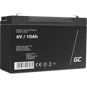 Green Cell Batteria AGM 6V 10Ah ricaricabile sigillata VRLA | Per UPS, allarmi, giocattoli elettrici, impianti solari, scooter, backup e uso ciclico senza manutenzione