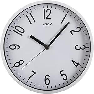 VERSA Raven Orologio da parete silenzioso NUOVO MECCANISMO E MIGLIORE QUALITÀ per la cucina, per cucina, soggiorno o sala da pranzo - Facile da leggere, Misure (A x L x l) 25 x 4,3 x 25 cm,