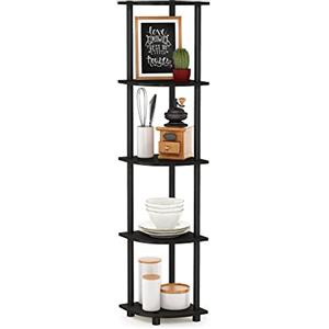 Furinno Libreria ad Angolo Espresso/Black 5 livelli