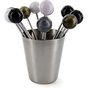 COOK CONCEPT Stuzzicadenti in Acciaio Inossidabile con Pentola, Set di 12