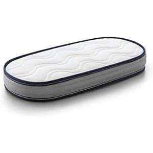 KUO Baby - Materasso Carrozzina Baloo | Materasso in Schiuma e Viscoelastico | Reversibile, Igienico e Traspirante | 72 x 33 cm