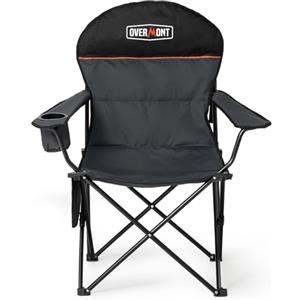 OVERMONT Sedia Pieghevole da Campeggio Portatile - Sedie Da Esterno Leggera con Poggiatesta e Porta Bicchiere - Supporta fino a 150 kg - per Spiaggia Picnic Festival Barbecue Attività Outdoor