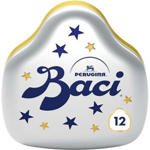 Perugina BACI PERUGINA Cioccolatini Fondenti ripieni al Gianduia, Latta Regalo Bacio 150g